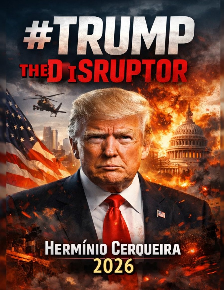 Capa da edição em inglês de «Trump, the Disruptor»