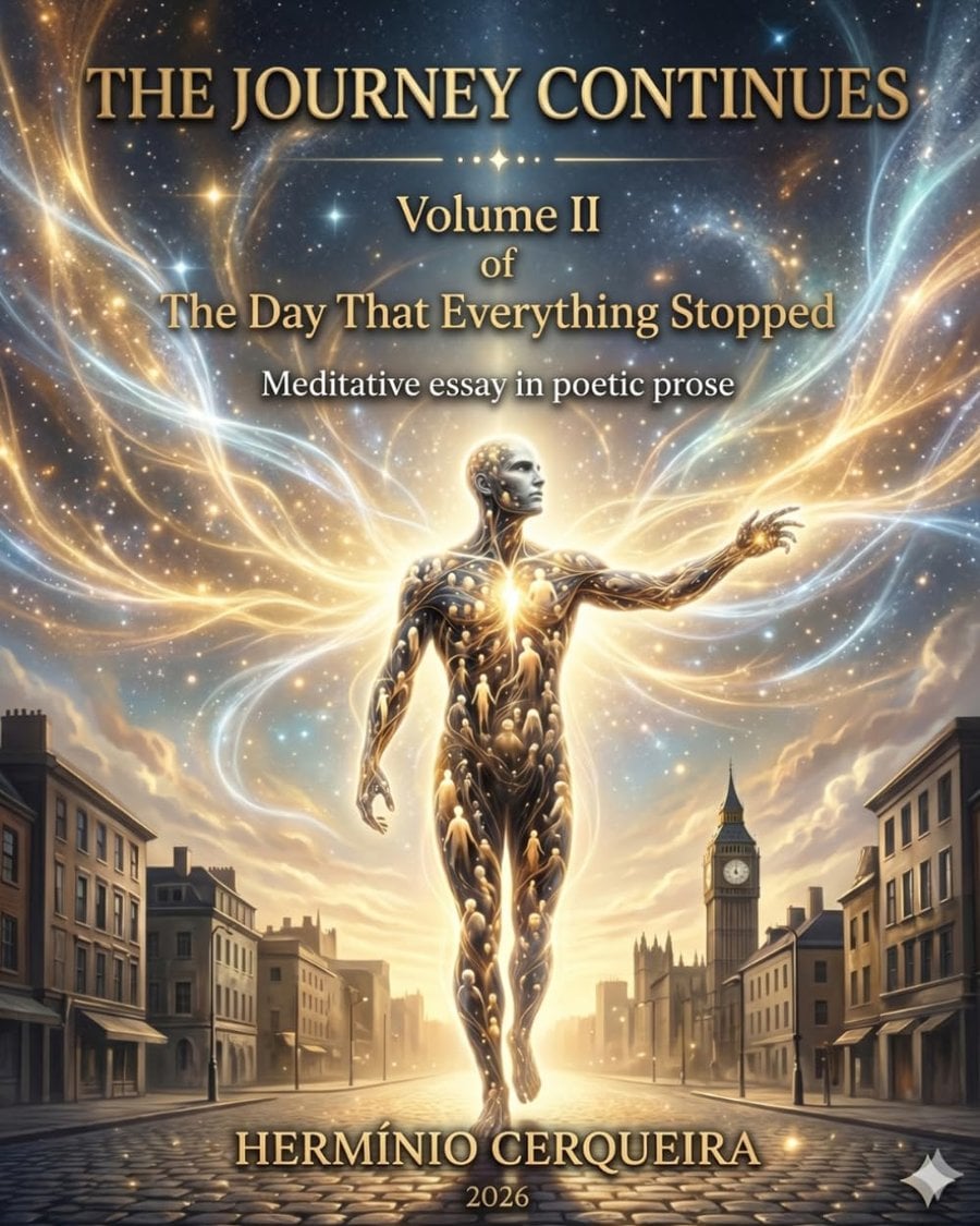 Capa da edição em inglês de «The Journey Continues»