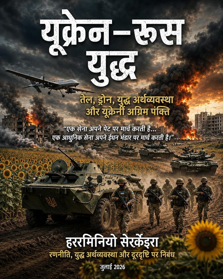 Capa da edição em hindi de «यूक्रेेन-रूस युद्ध»